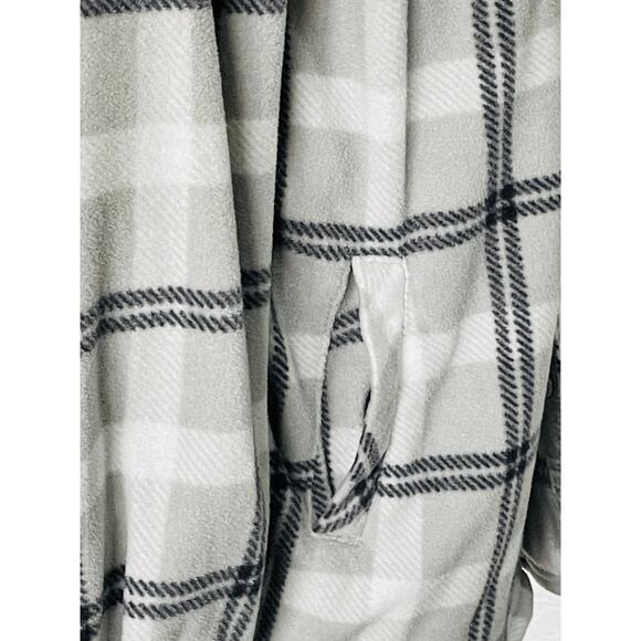 O'Neill Soft Plaid Fleece Shacket Top Pockets - Picture 10 of 12